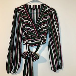 Green Crisscross Top